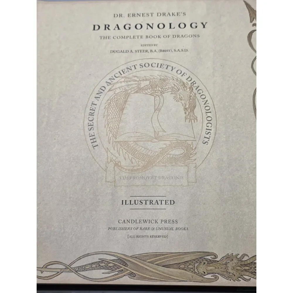 Dragonology The Complete Book of Dragons 2003 Templar HC Illustrated Tactile